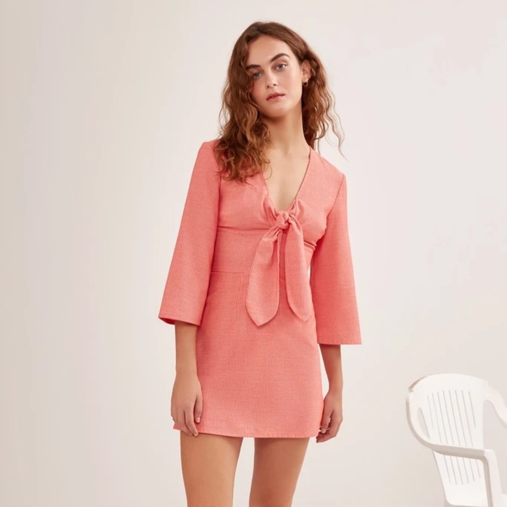 NWT Tie-Front Mini Dress